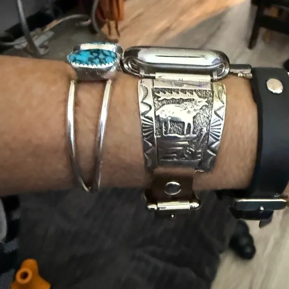 APPLE WATCHBAND/Sterling Moose Native American - Picture 4 of 7